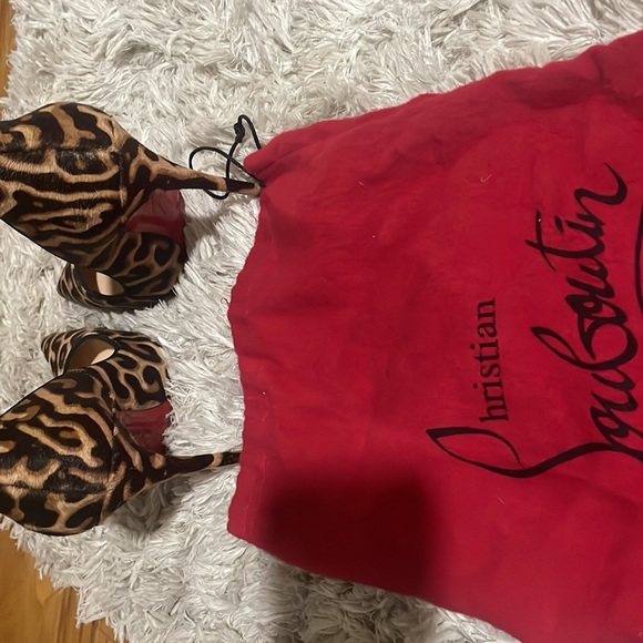Christian louboutin leopard print calf hair 120 mm heel - Picture 6 of 6